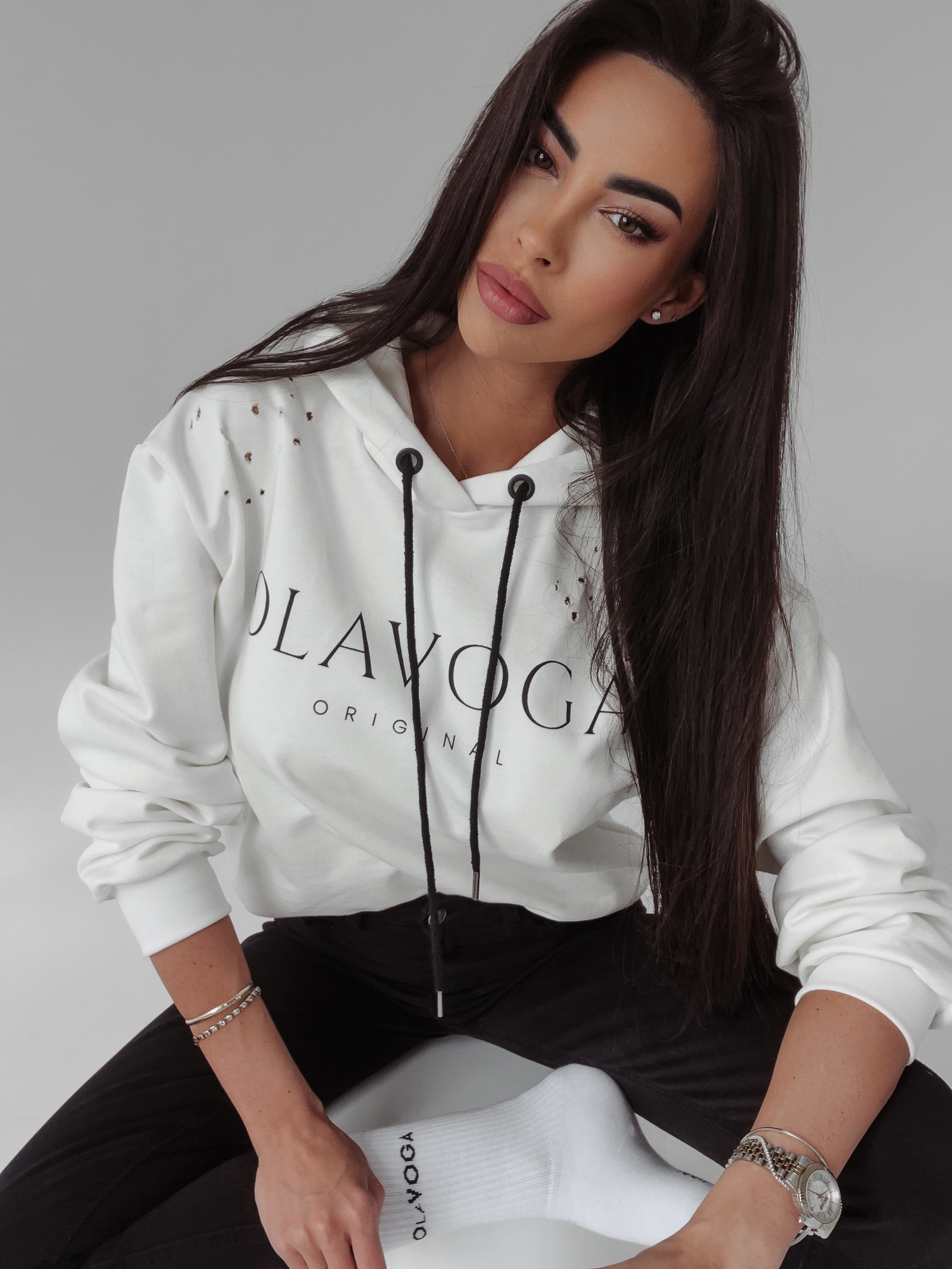 Bluza z kapturem Fargo Ola Voga ecru Bluza z kapturem Fargo Ola Voga ecru