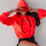 Bluza z kapturem Fargo Ola Voga neonowy róż