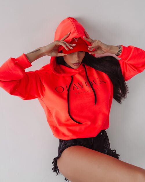 Bluza z kapturem Fargo Ola Voga neonowy róż