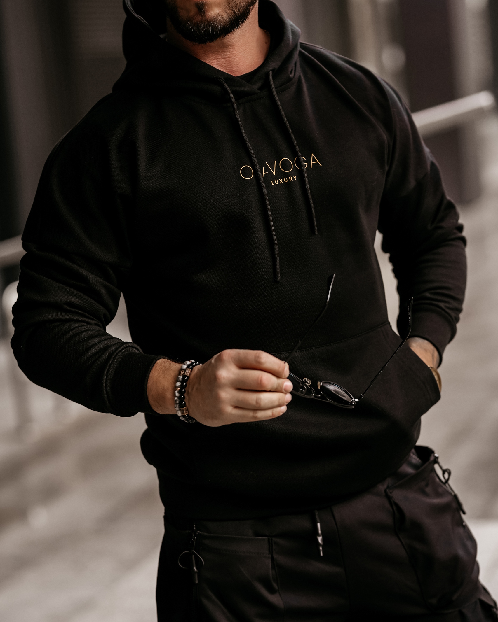 Bluza kangurka męska Maxim Ola Voga czarna