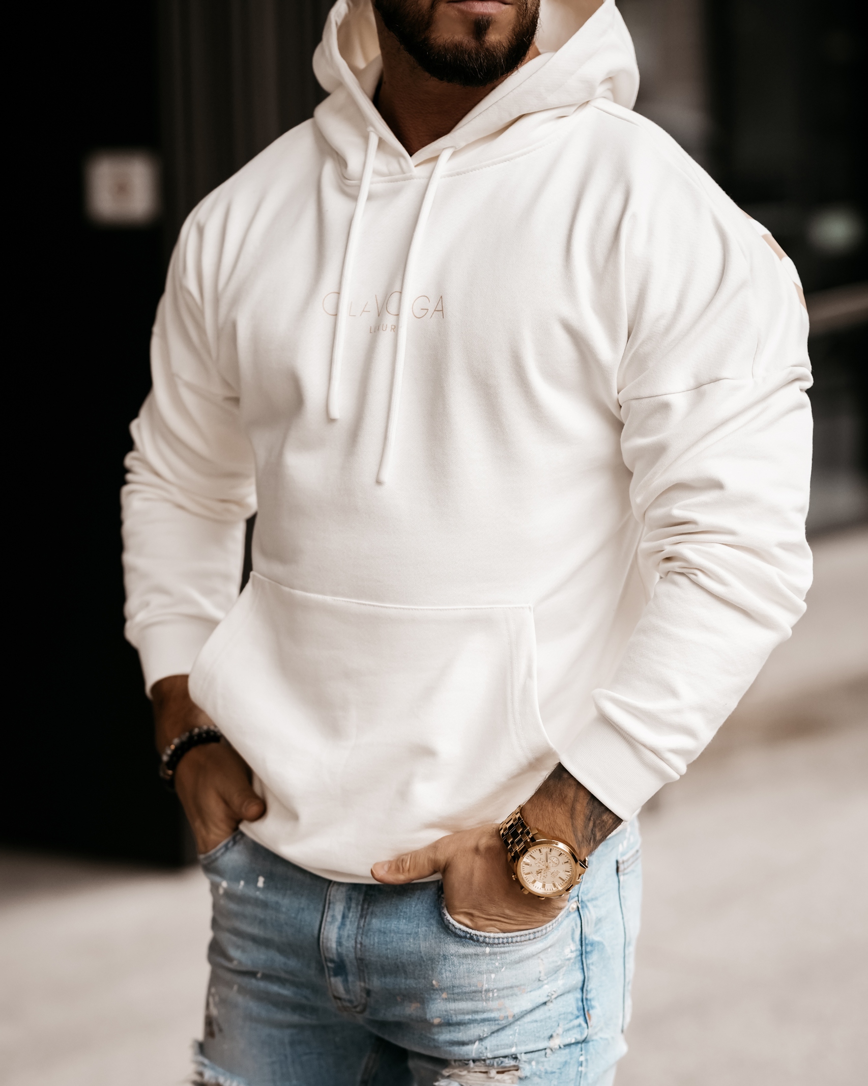 Bluza kangurka męska Maxim Ola Voga ecru Bluza kangurka męska Maxim Ola Voga ecru