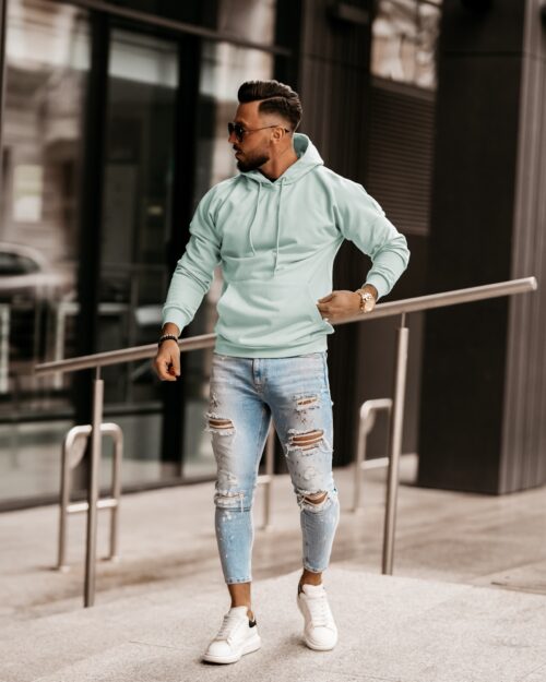 Bluza kangurka męska Maxim Ola Voga miętowa