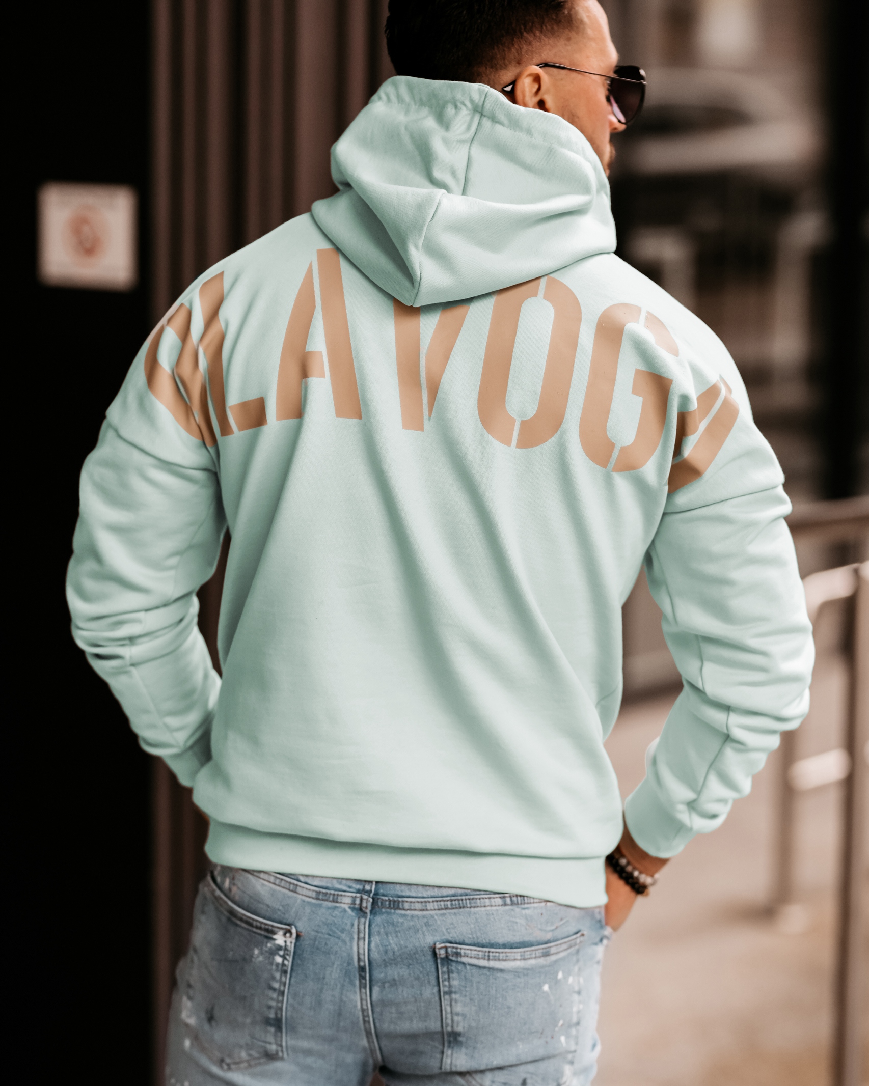 Bluza kangurka męska Maxim Ola Voga miętowa