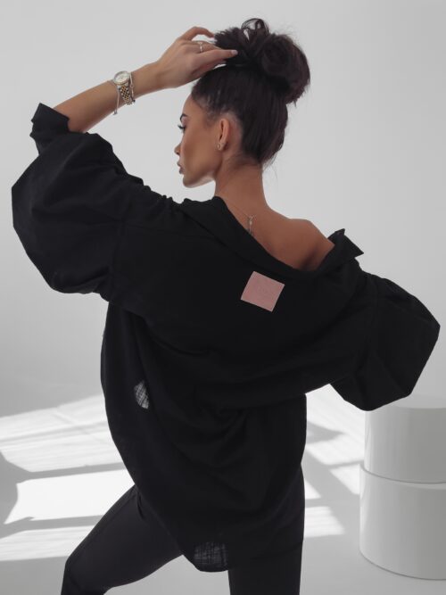 Koszula oversize Lethe Ola Voga czarna