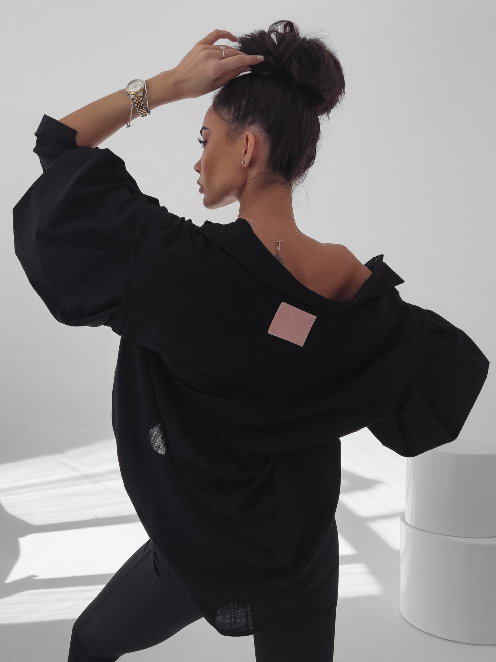 Koszula oversize Lethe Ola Voga czarna