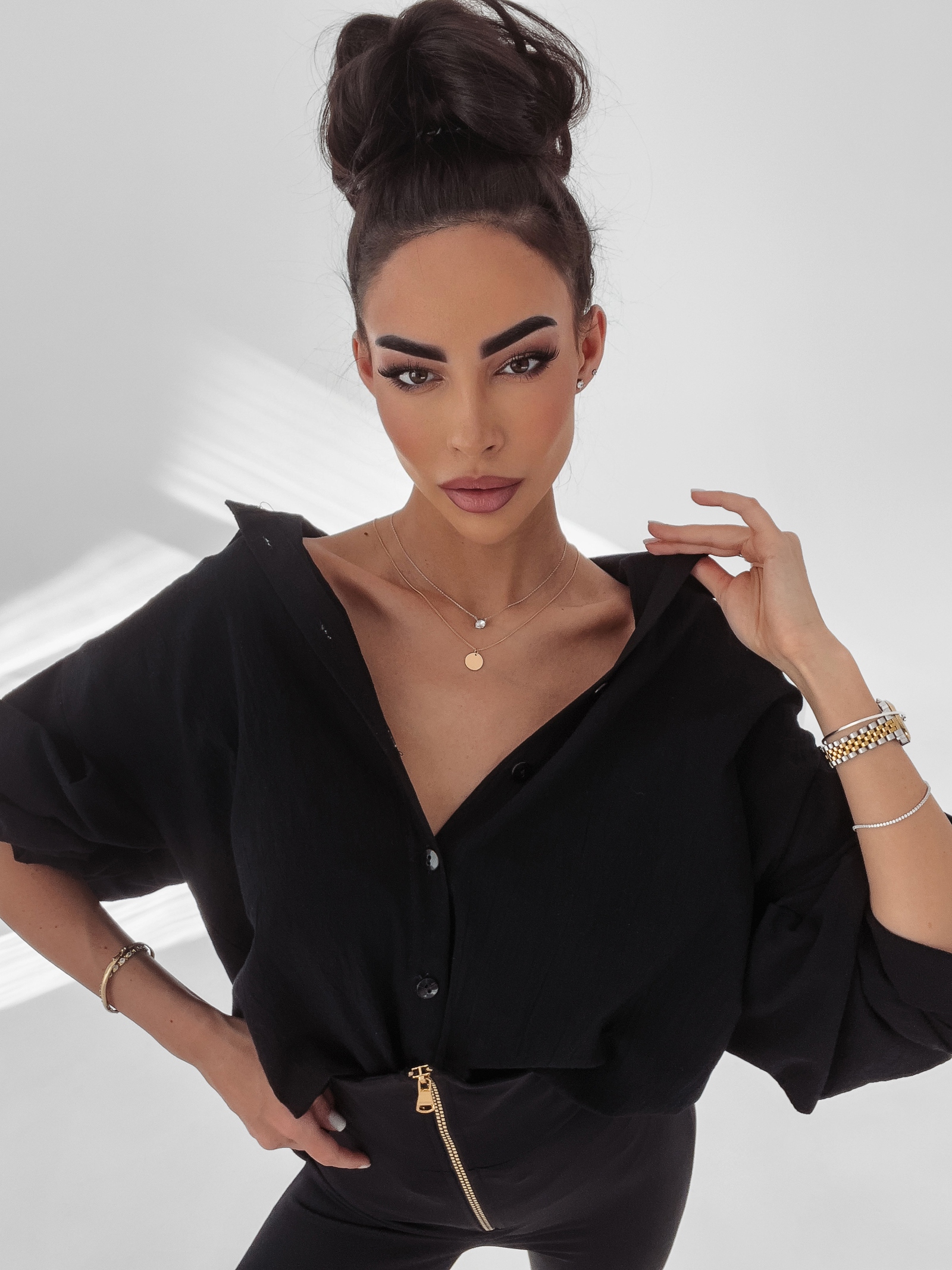 Koszula oversize Lethe Ola Voga czarna