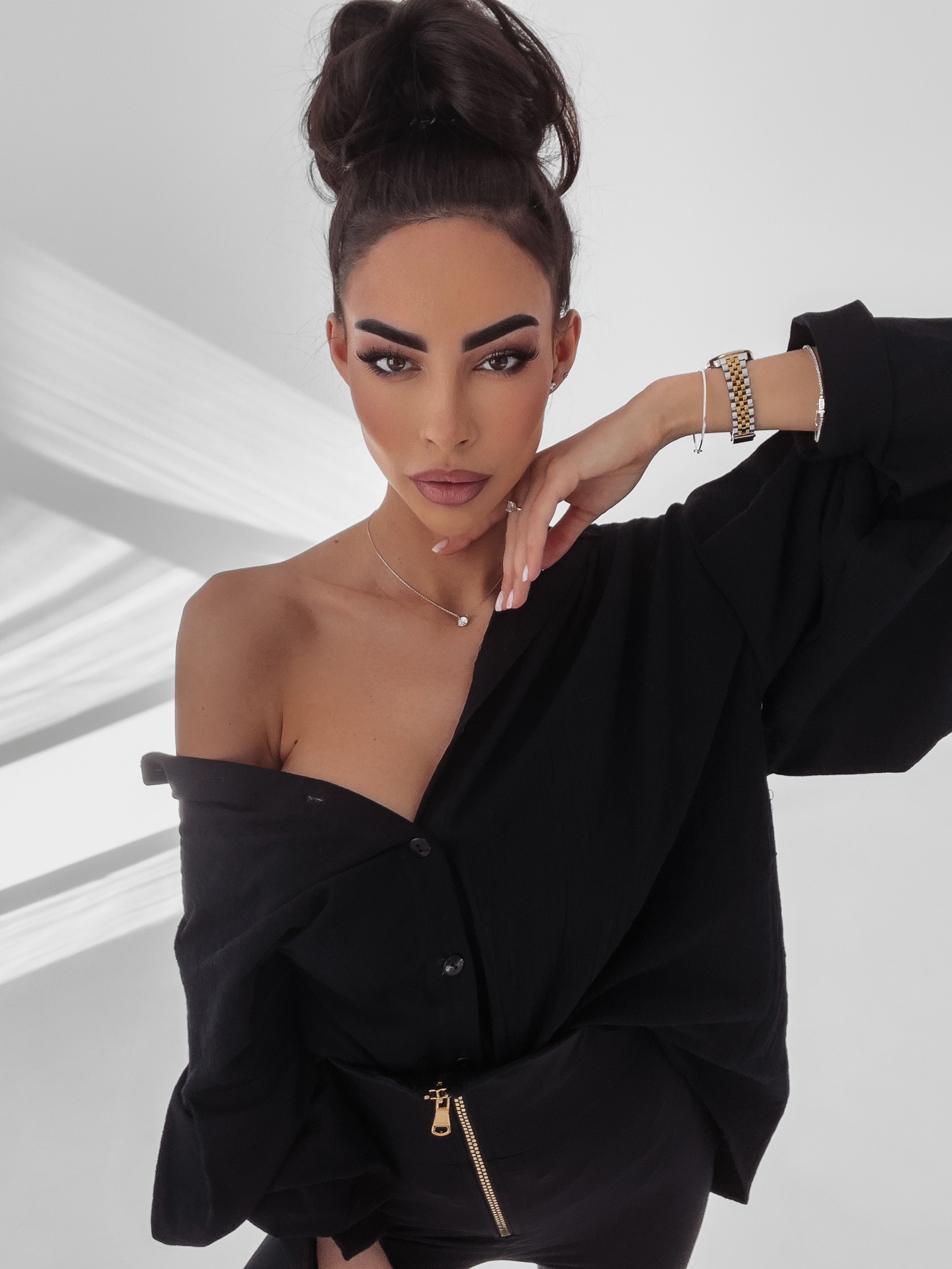 Koszula oversize Lethe Ola Voga czarna