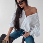 Koszula oversize Lethe Ola Voga biała