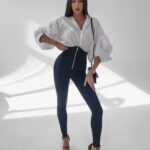 Legginsy z wyższym stanem Joan Ola Voga czarne