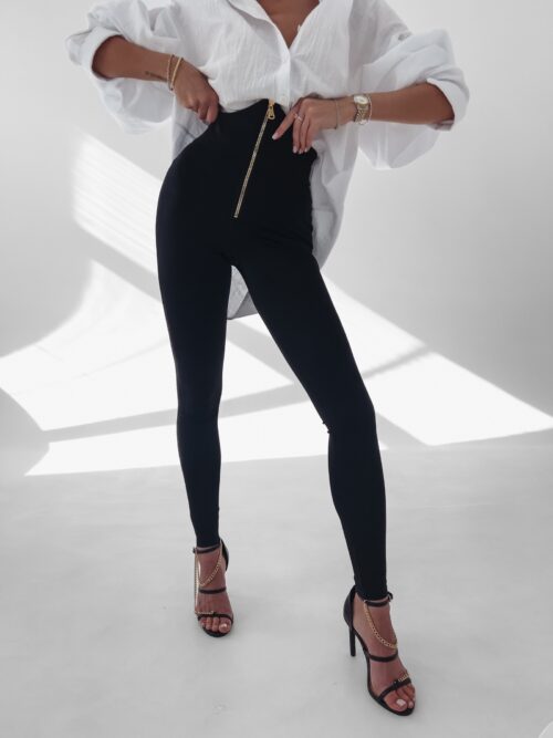 Legginsy z wyższym stanem Joan Ola Voga czarne