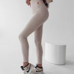 Legginsy prążkowane Debra Ola Voga beżowe