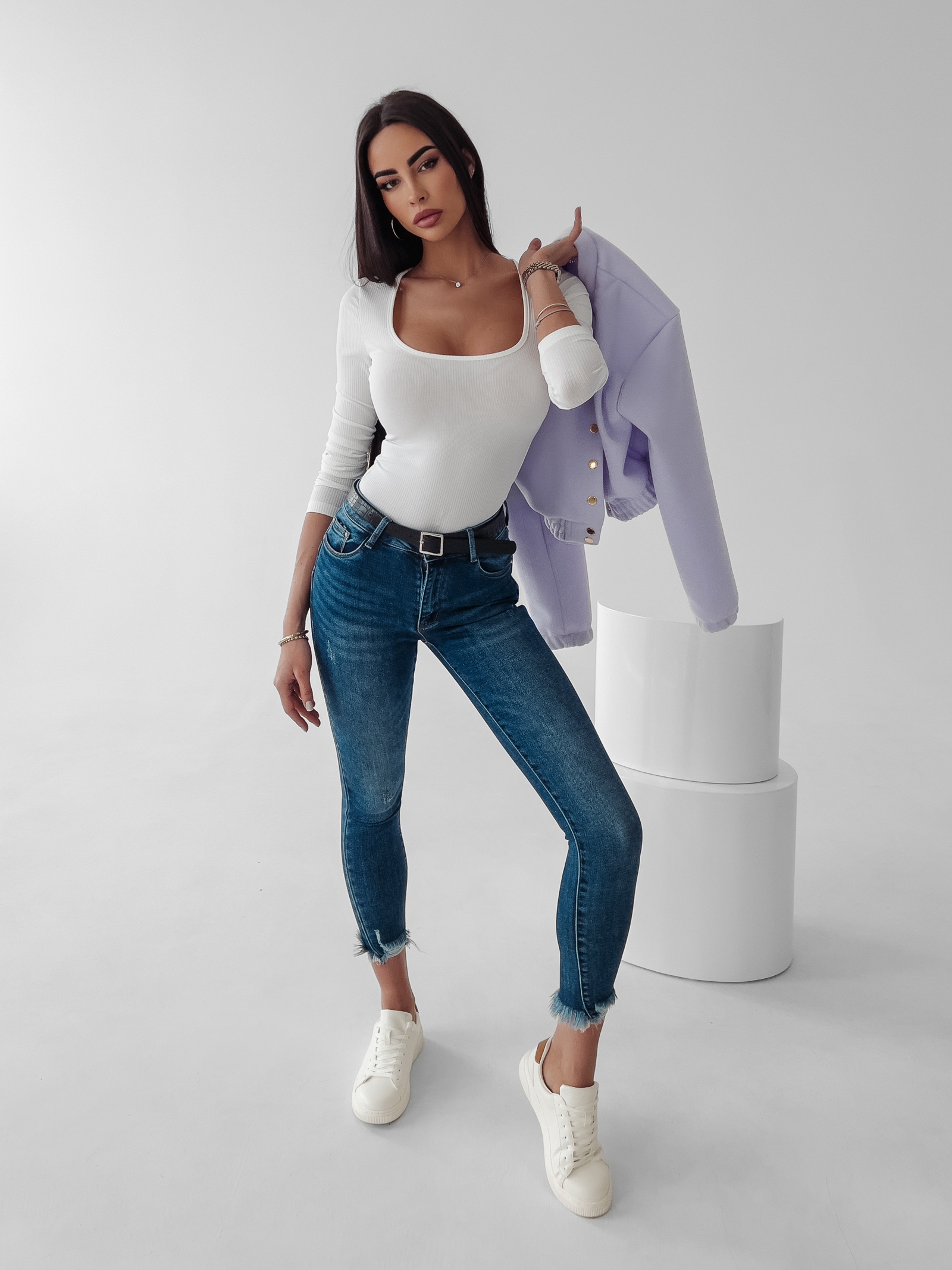 Spodnie klasyczne jeansowe Corny Ola Voga niebieskie