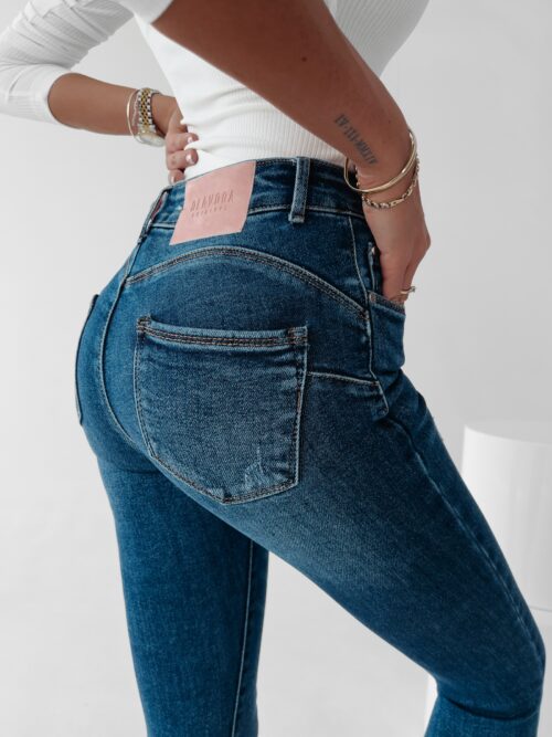 Spodnie klasyczne jeansowe Corny Ola Voga niebieskie