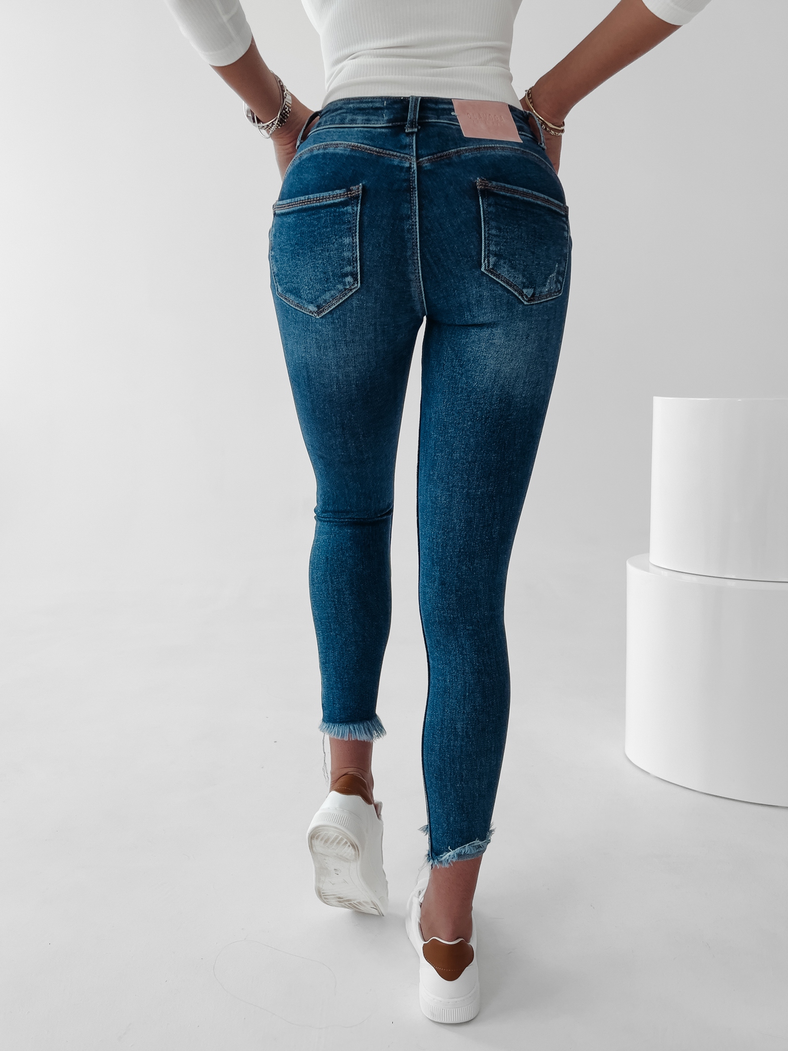 Spodnie klasyczne jeansowe Corny Ola Voga niebieskie