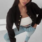 Spodnie jeansowe Paper bag Lerta Ola Voga niebieskie