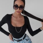 Body prążkowane Dora Ola Voga czarne