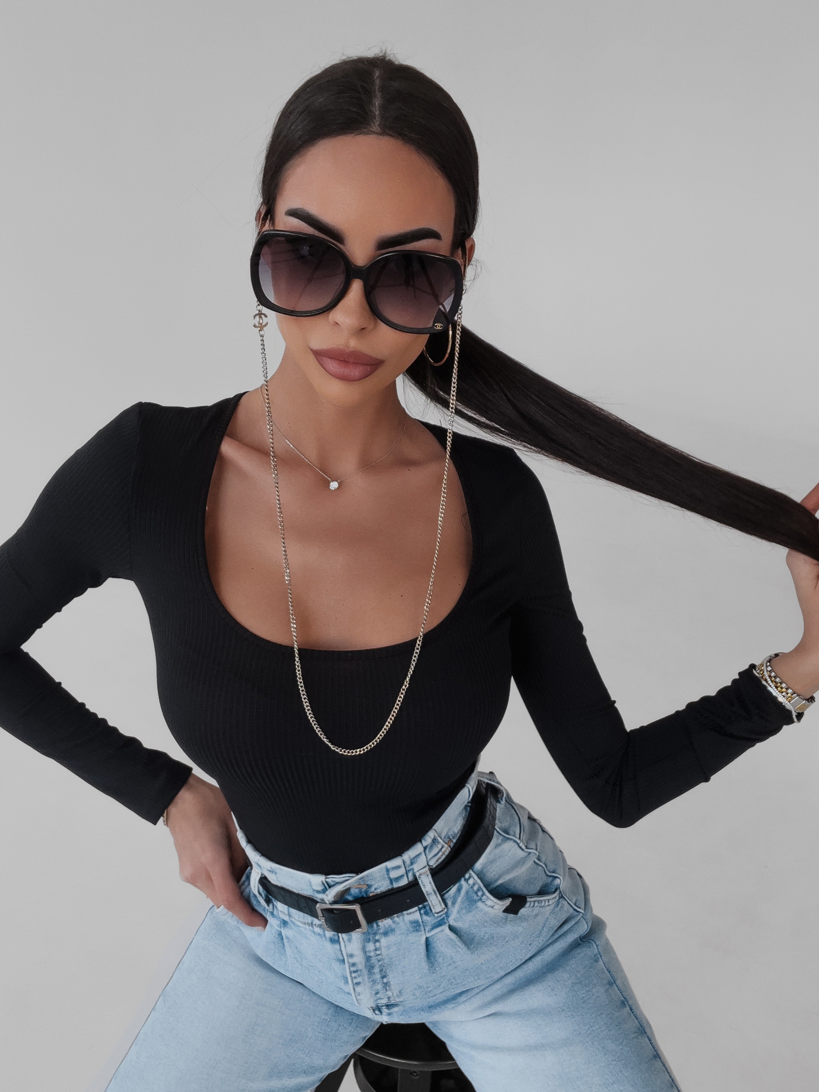 Body prążkowane Dora Ola Voga czarne