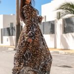 Sukienka maxi NB Safri panterka