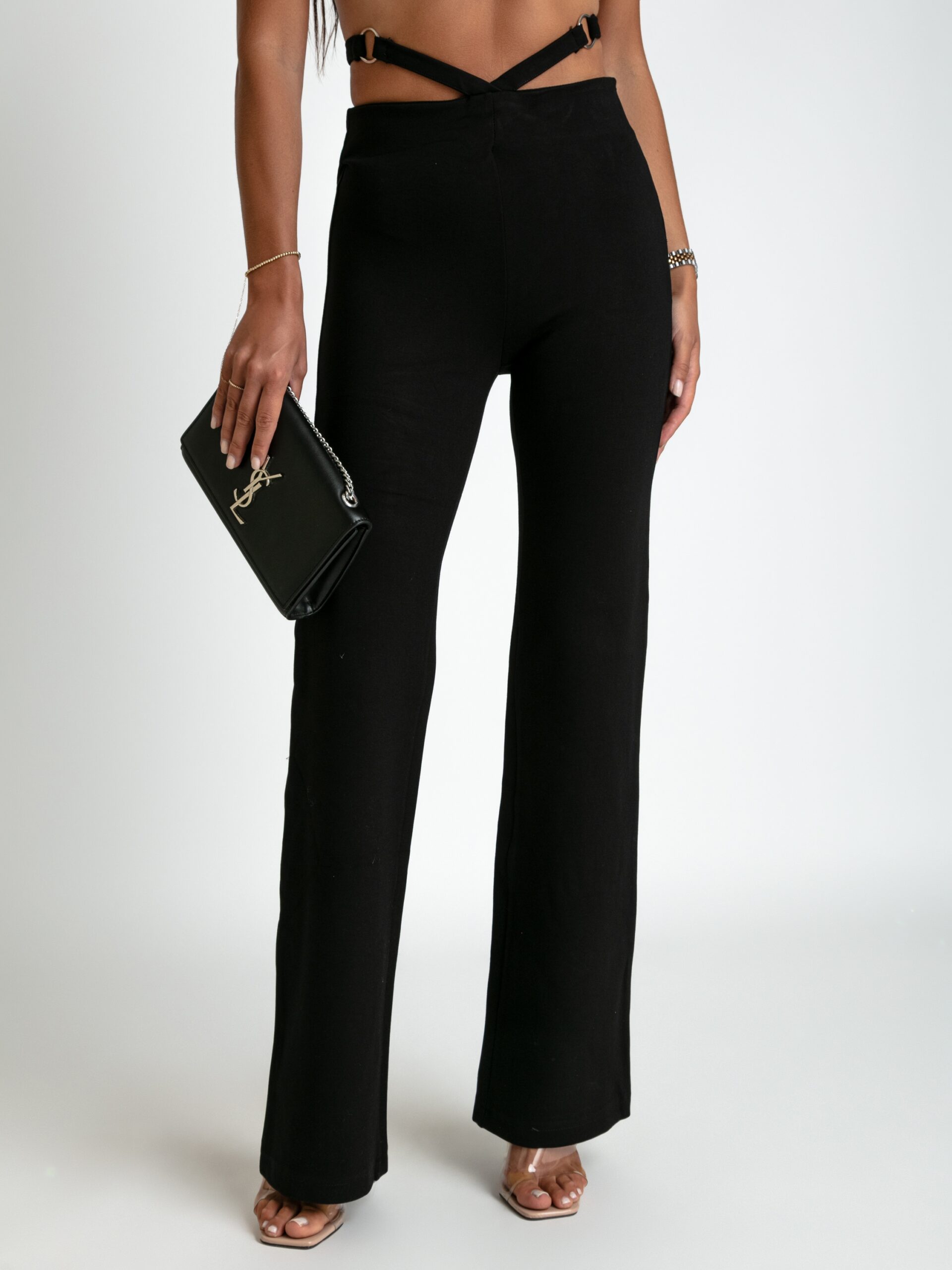 Spodnie dopasowane Gess czarne Spodnie dopasowane Gess czarne