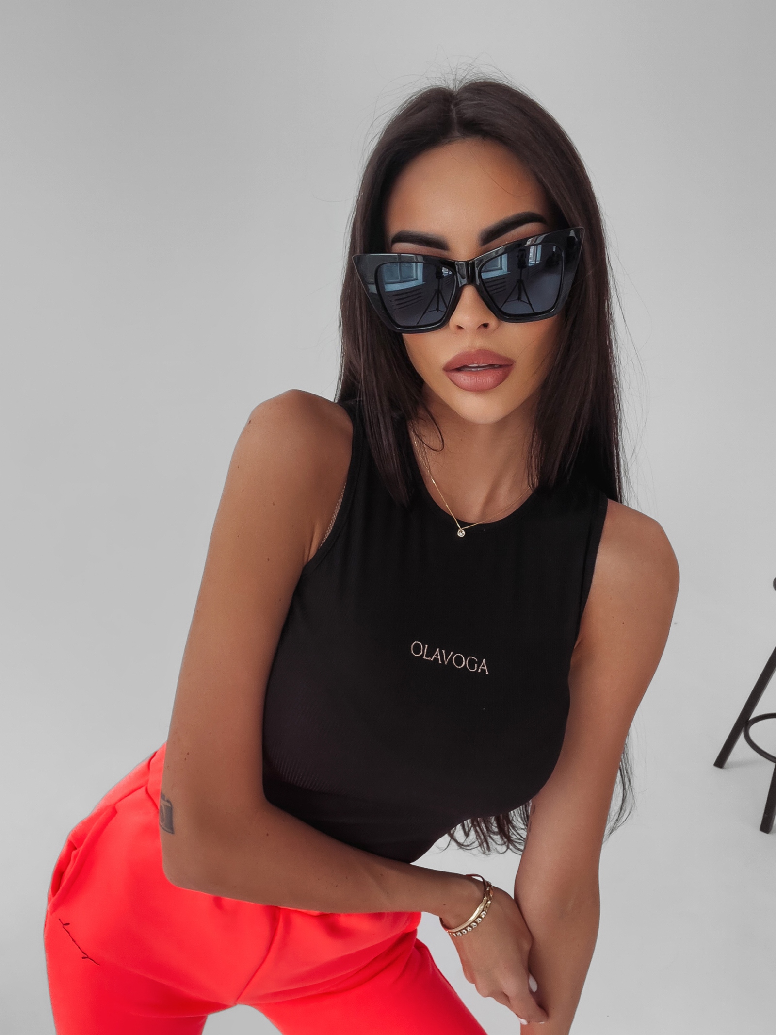 Body bez rękawów Bibi Ola Voga czarne Body bez rękawów Bibi Ola Voga czarne