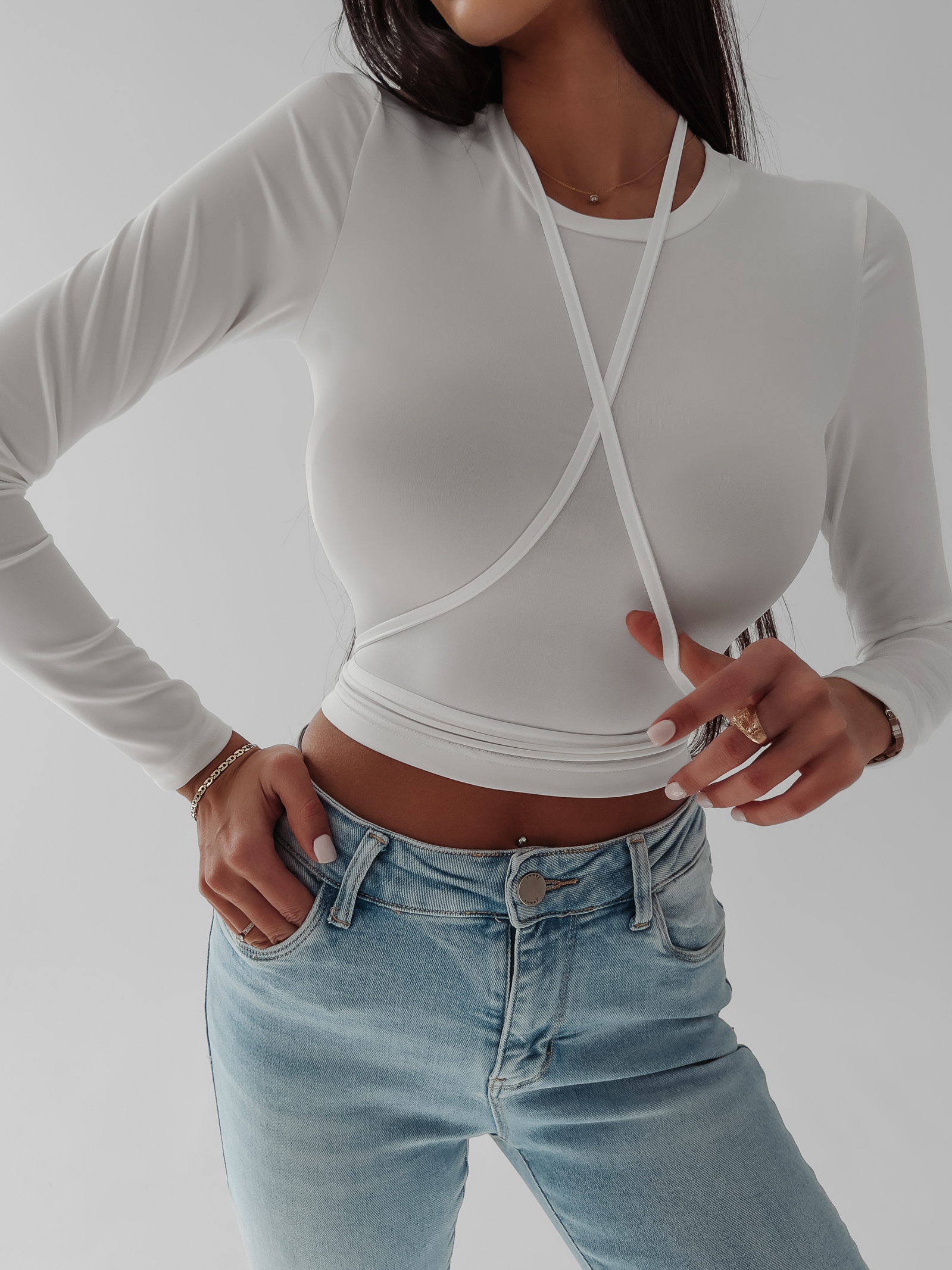 Bluzka z wiązaniem Frances Ola Voga ecru Bluzka z wiązaniem Frances Ola Voga ecru