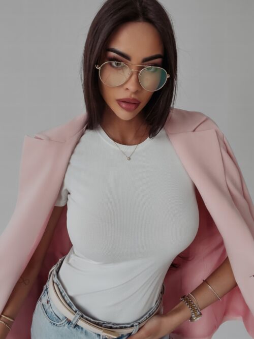 Bluzka klasyczna t-shirt basic Eter Ola Voga ecru