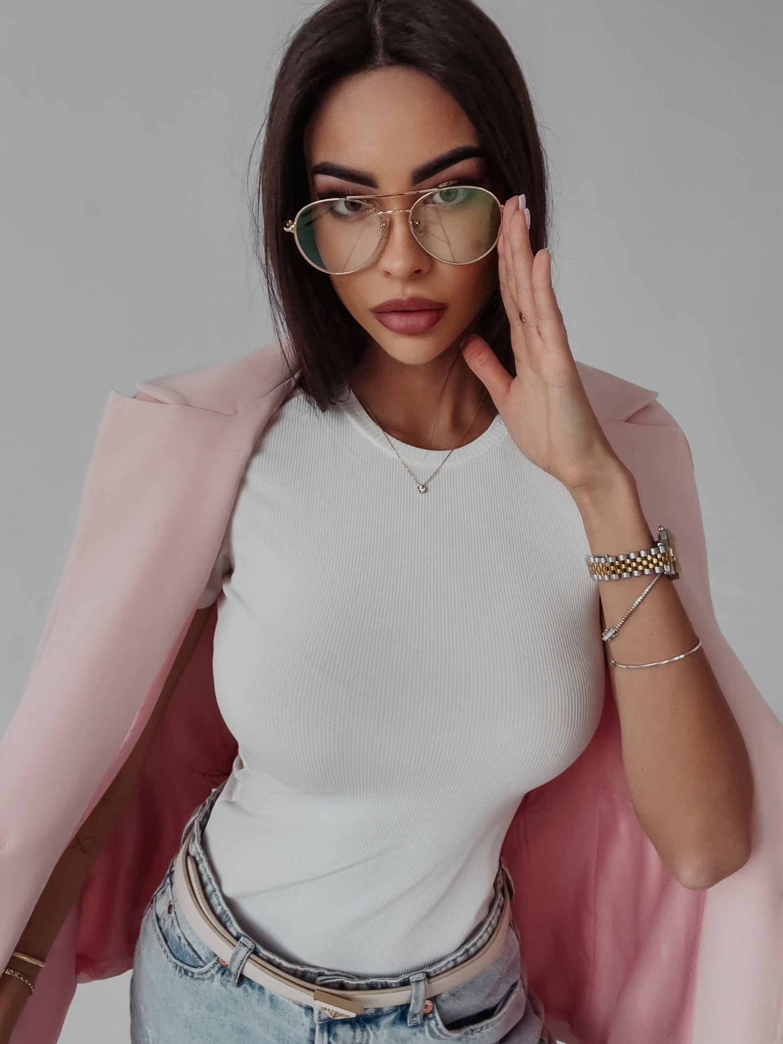 Bluzka klasyczna t-shirt basic Eter Ola Voga ecru