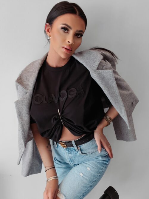 T-shirt klasyczny Kayla Ola Voga czarny