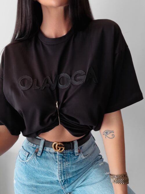 T-shirt klasyczny Kayla Ola Voga czarny