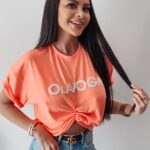T-shirt klasyczny Kayla Ola Voga koralowy