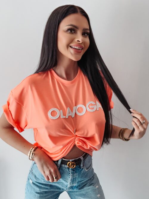 T-shirt klasyczny Kayla Ola Voga koralowy