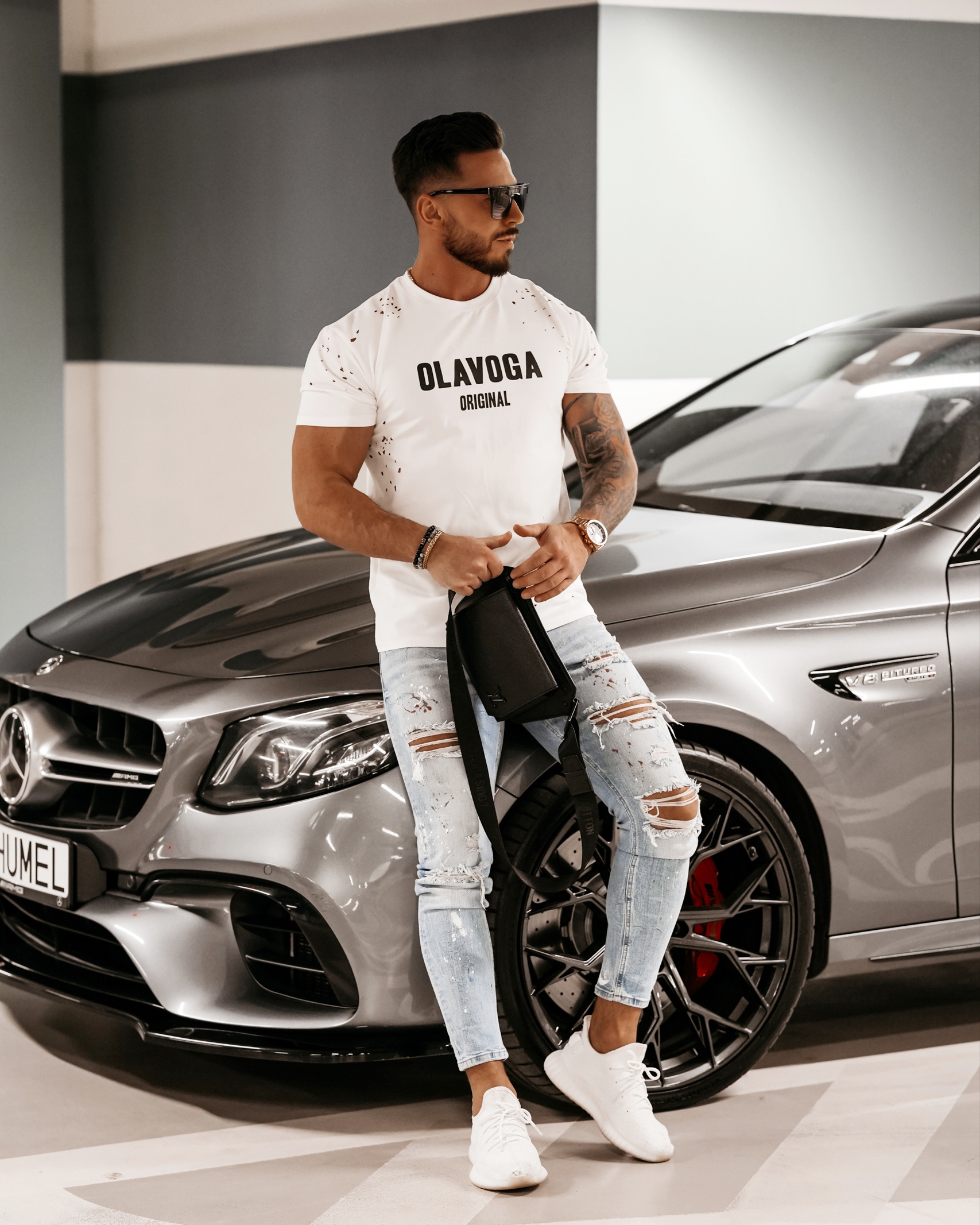 T-shirt męski Logan Ola Voga ecru