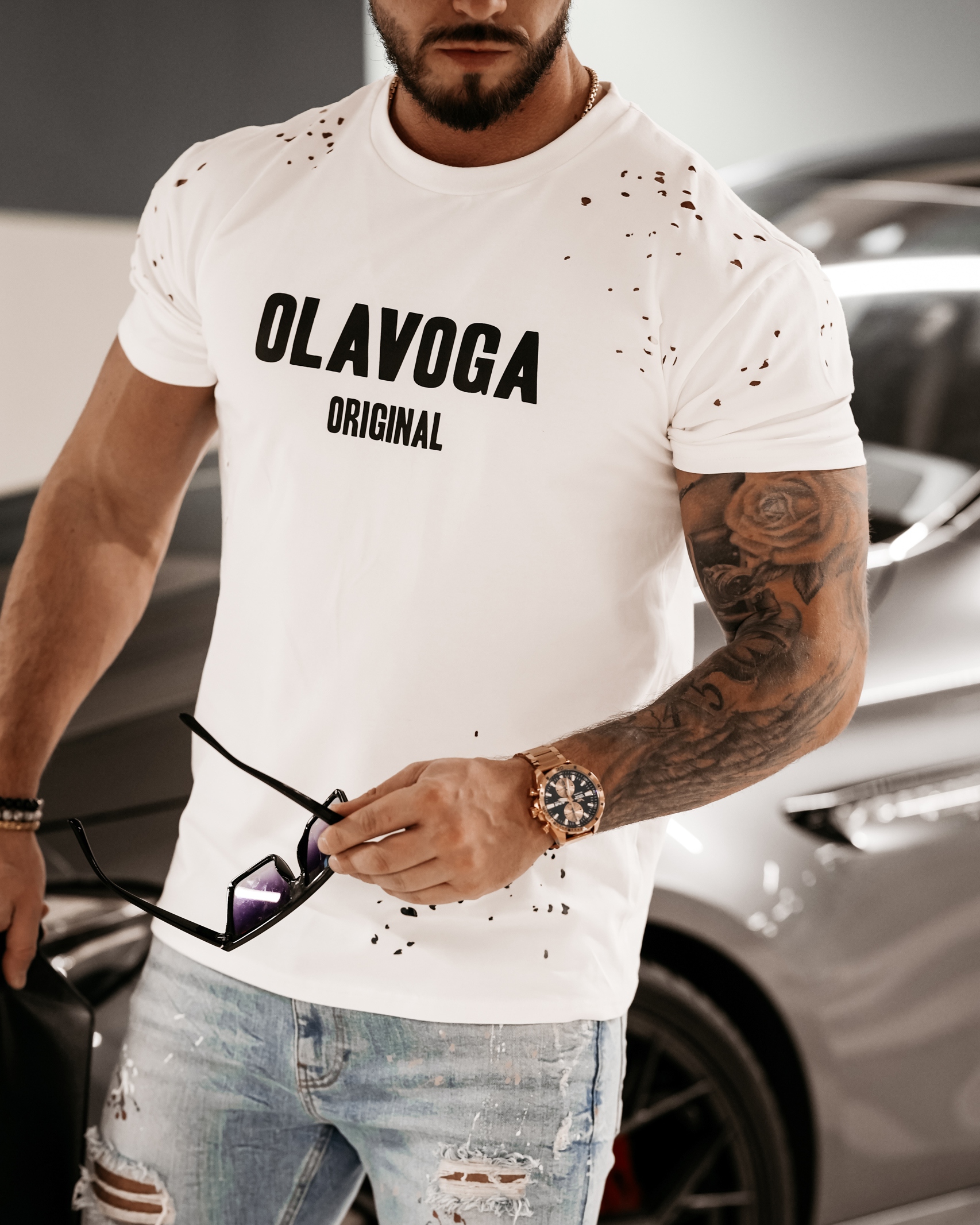 T-shirt męski Logan Ola Voga ecru