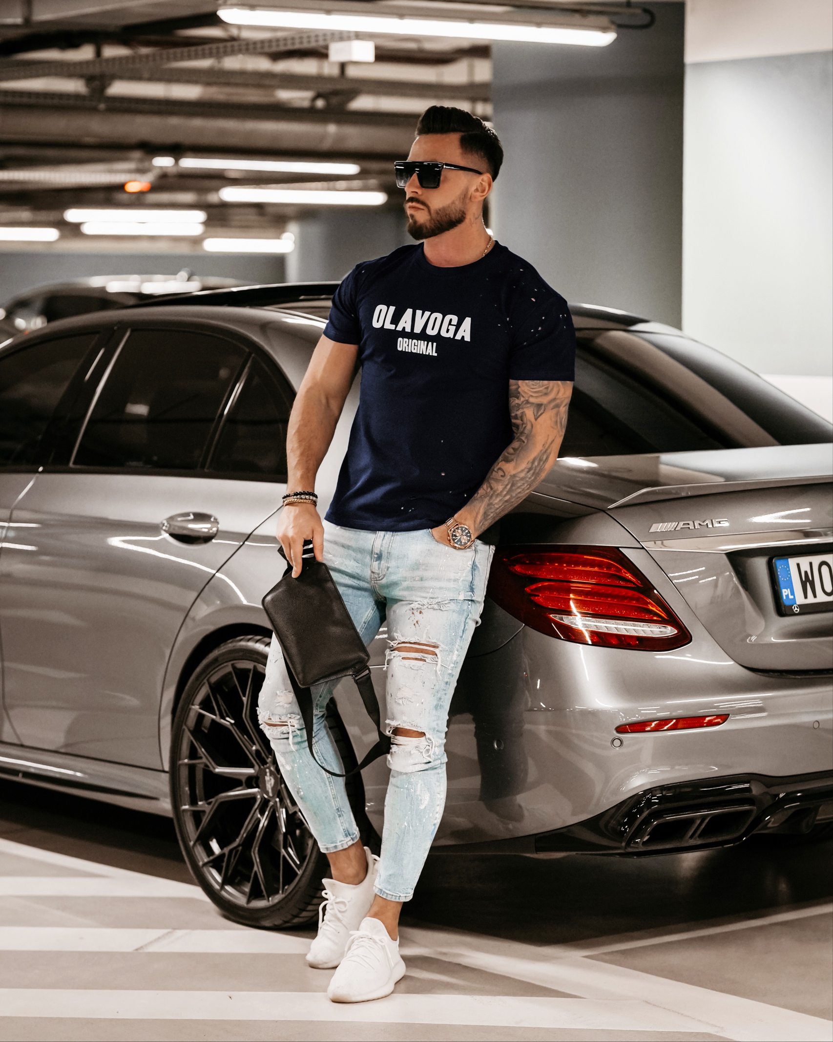 T-shirt męski Logan Ola Voga granatowy