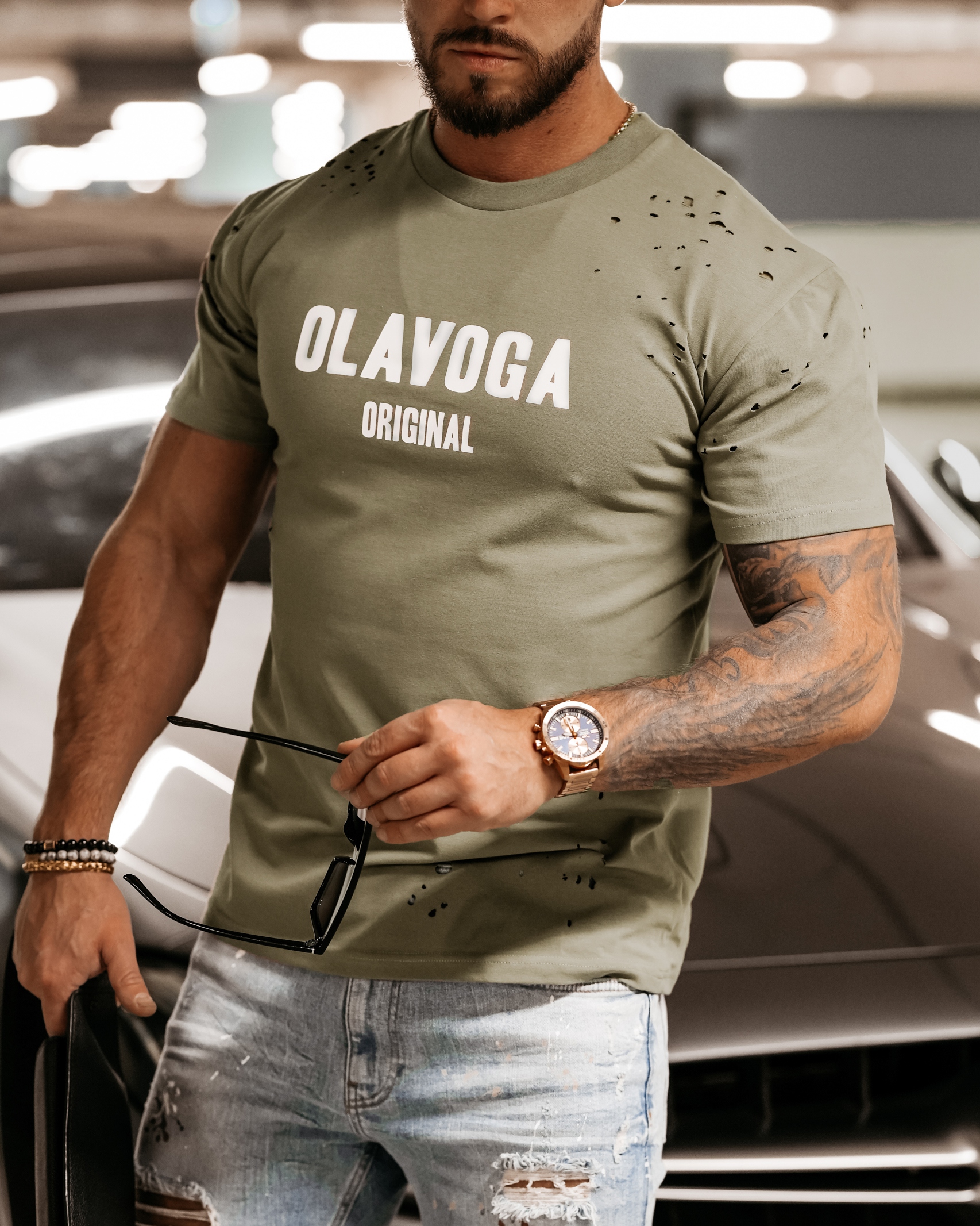 T-shirt męski Logan Ola Voga khaki