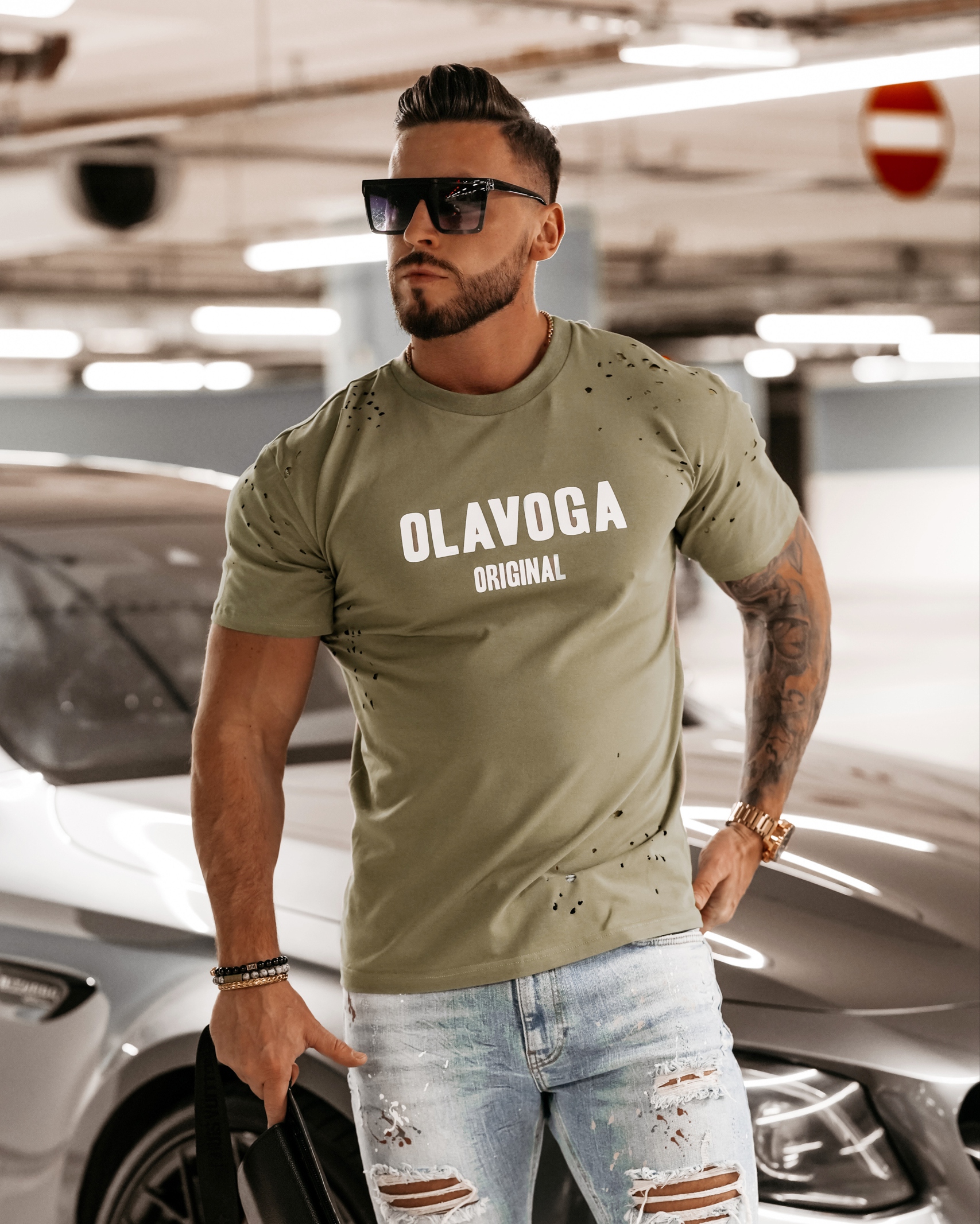 T-shirt męski Logan Ola Voga khaki