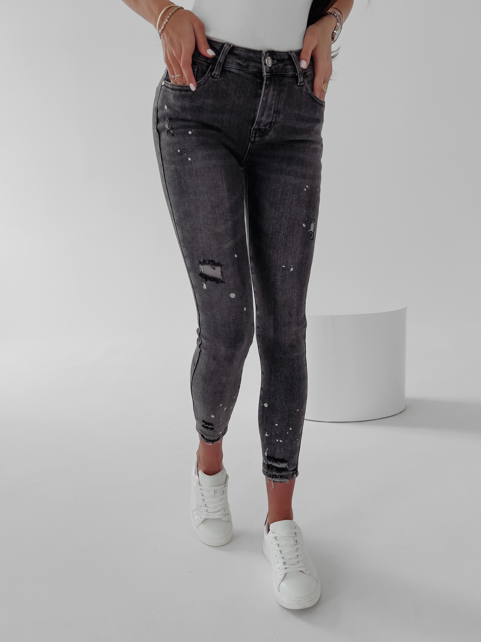 Spodnie jeansowe Alpis 259 Ola Voga czarne