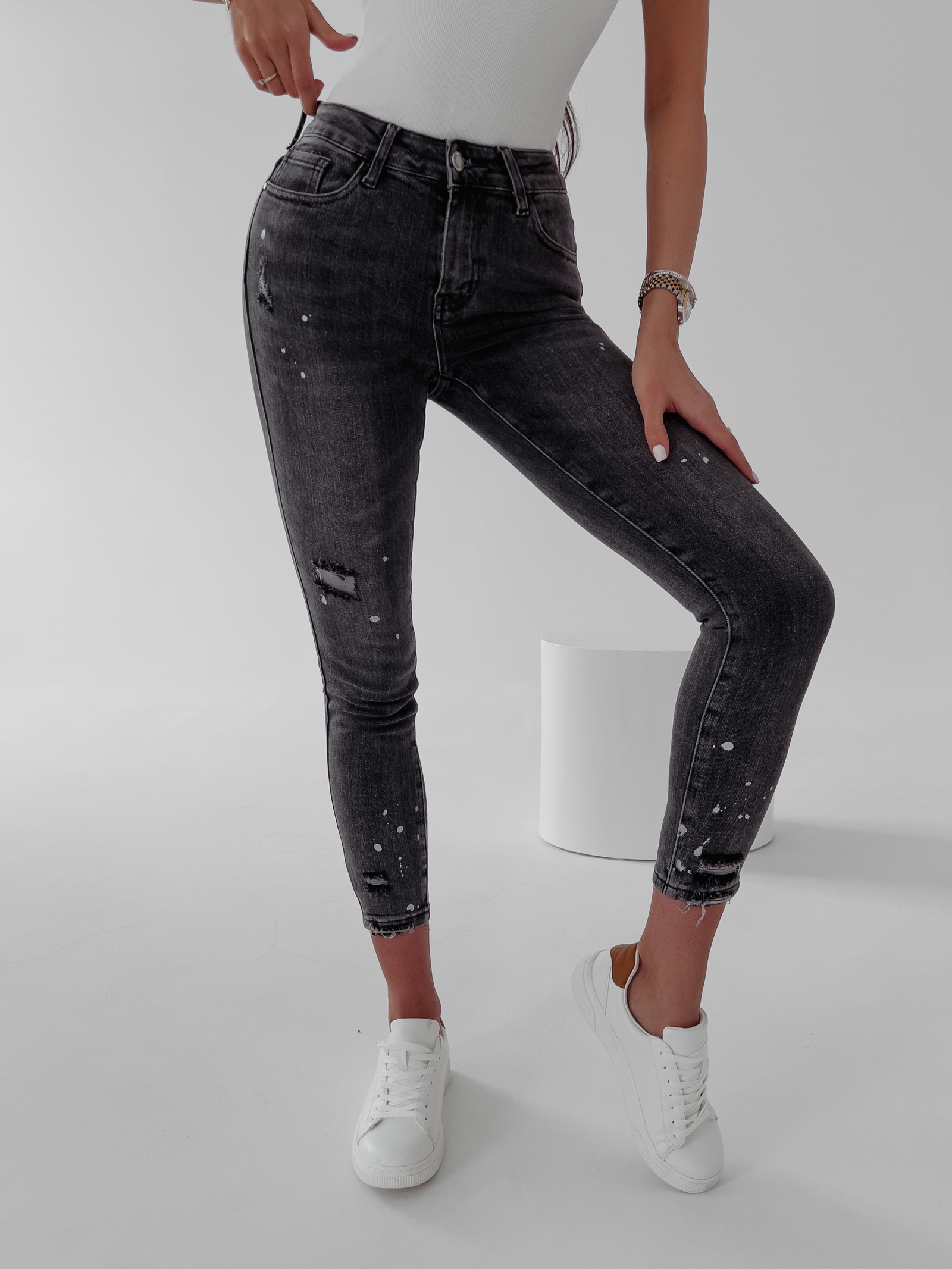 Spodnie jeansowe Alpis 259 Ola Voga czarne