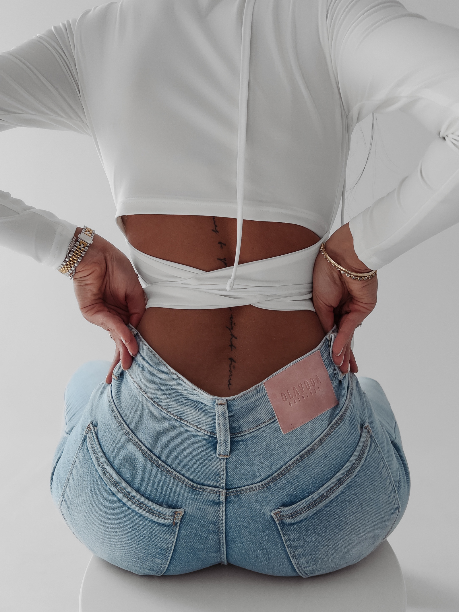 Spodnie slim fit Opal 252 Ola Voga niebieskie