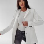 Marynarka taliowana Lara Ola Voga ecru