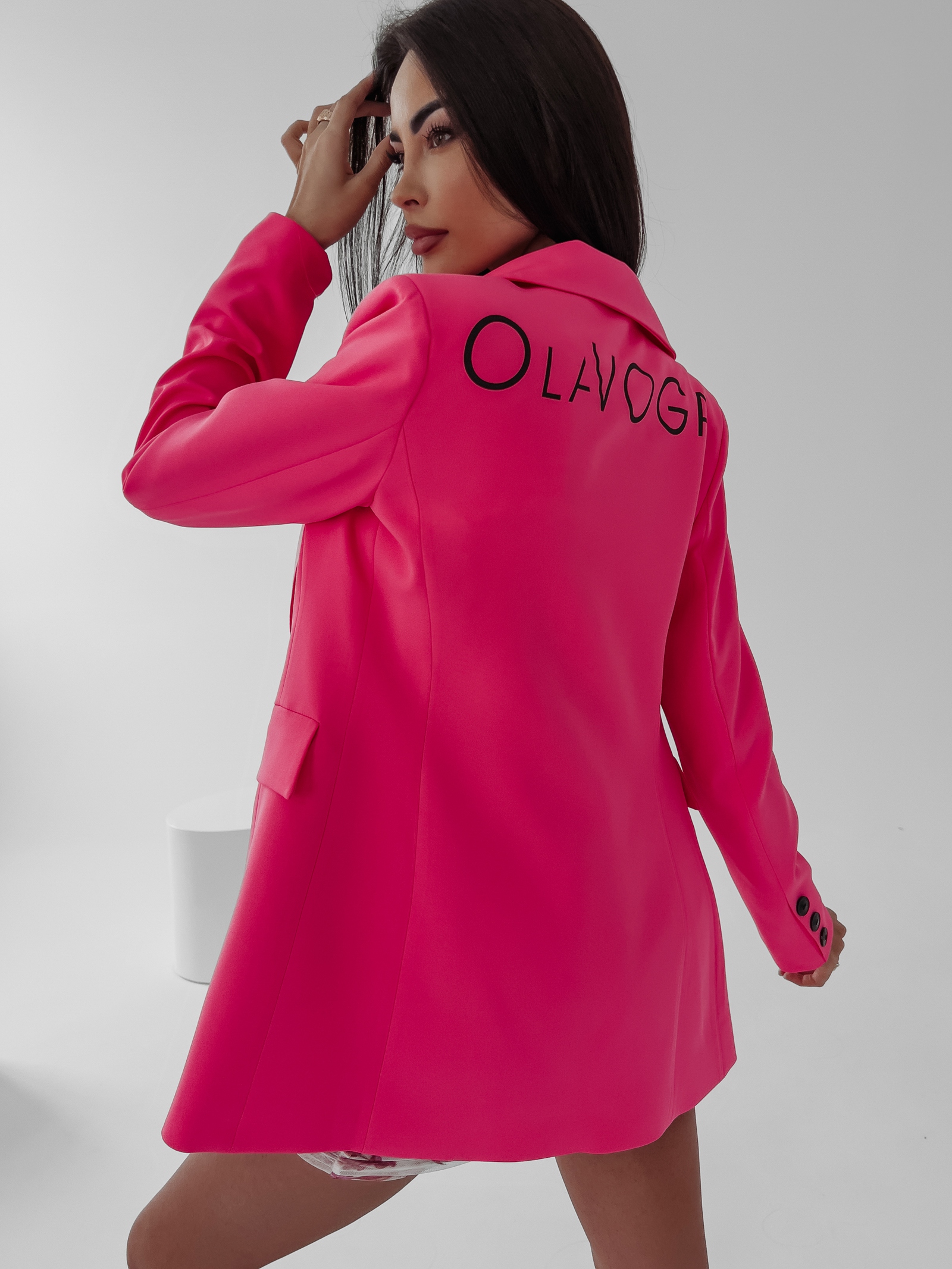 Marynarka taliowana Lara Ola Voga amarantowa