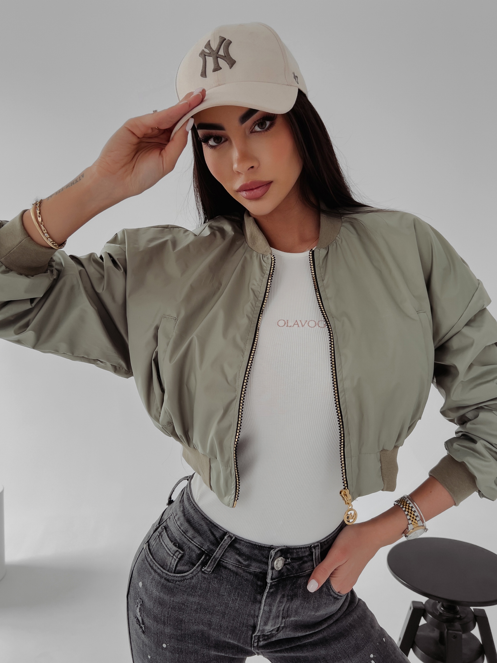 Kurtka przejściowa Candy Ola Voga khaki Kurtka przejściowa Candy Ola Voga khaki