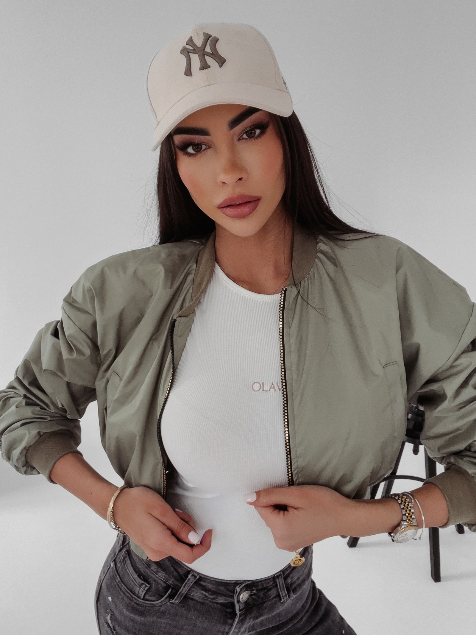 Kurtka przejściowa Candy Ola Voga khaki Kurtka przejściowa Candy Ola Voga khaki