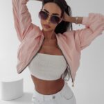 Kurtka przejściowa Candy Ola Voga pudrowa