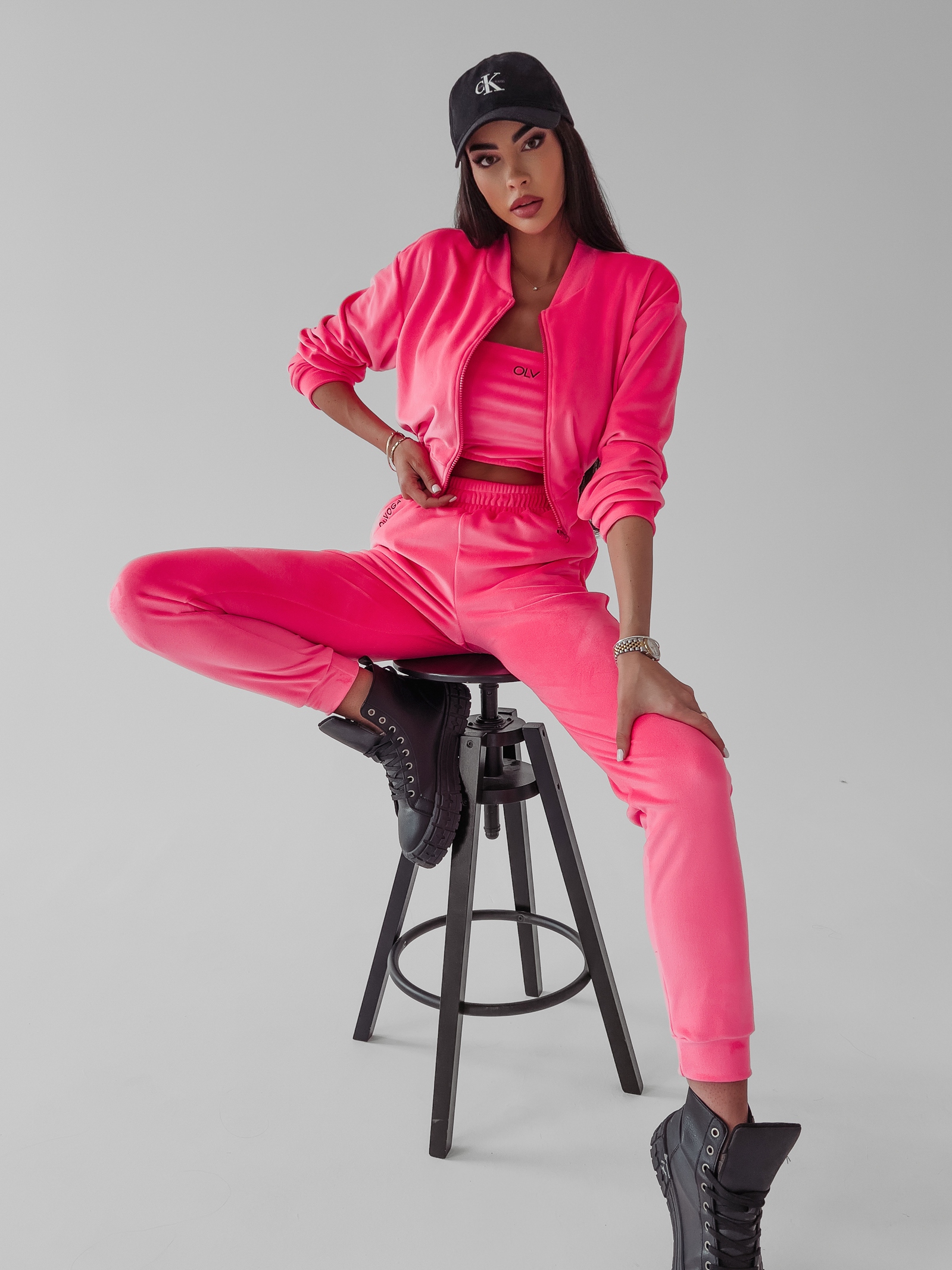 Komplet trzyczęściowy Hestia Ola Voga neon róż