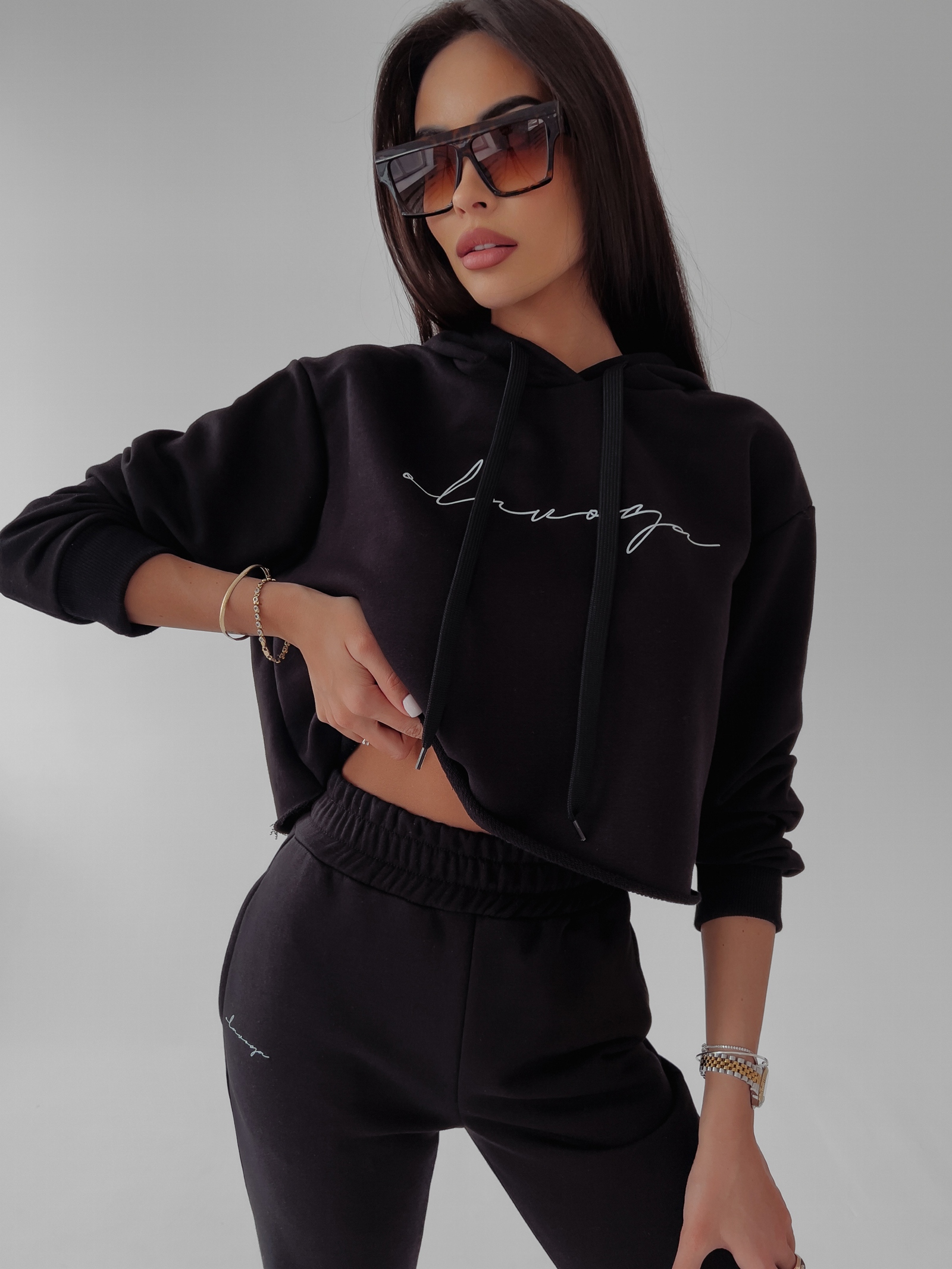 Komplet sportowy damski Nina Ola Voga czarny Komplet sportowy damski Nina Ola Voga czarny