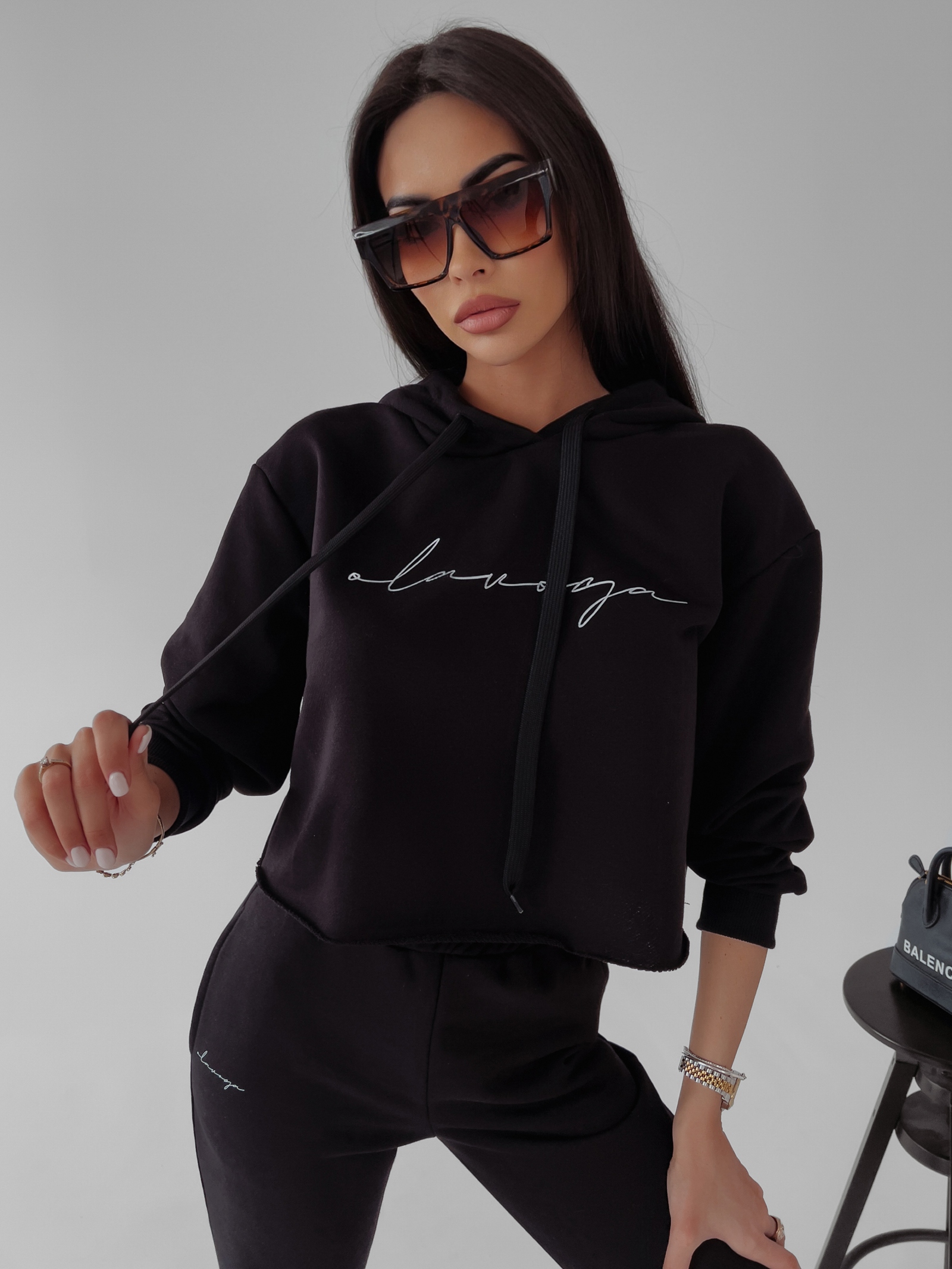 Komplet sportowy damski Nina Ola Voga czarny Komplet sportowy damski Nina Ola Voga czarny