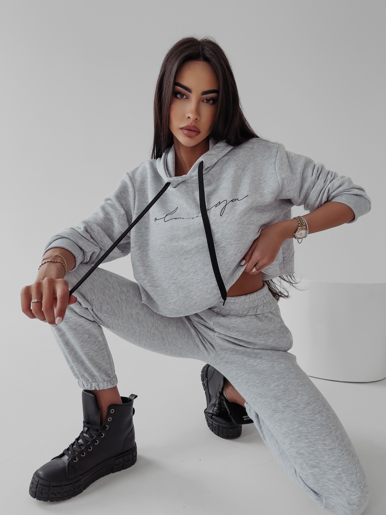 Komplet sportowy damski Nina Ola Voga szary