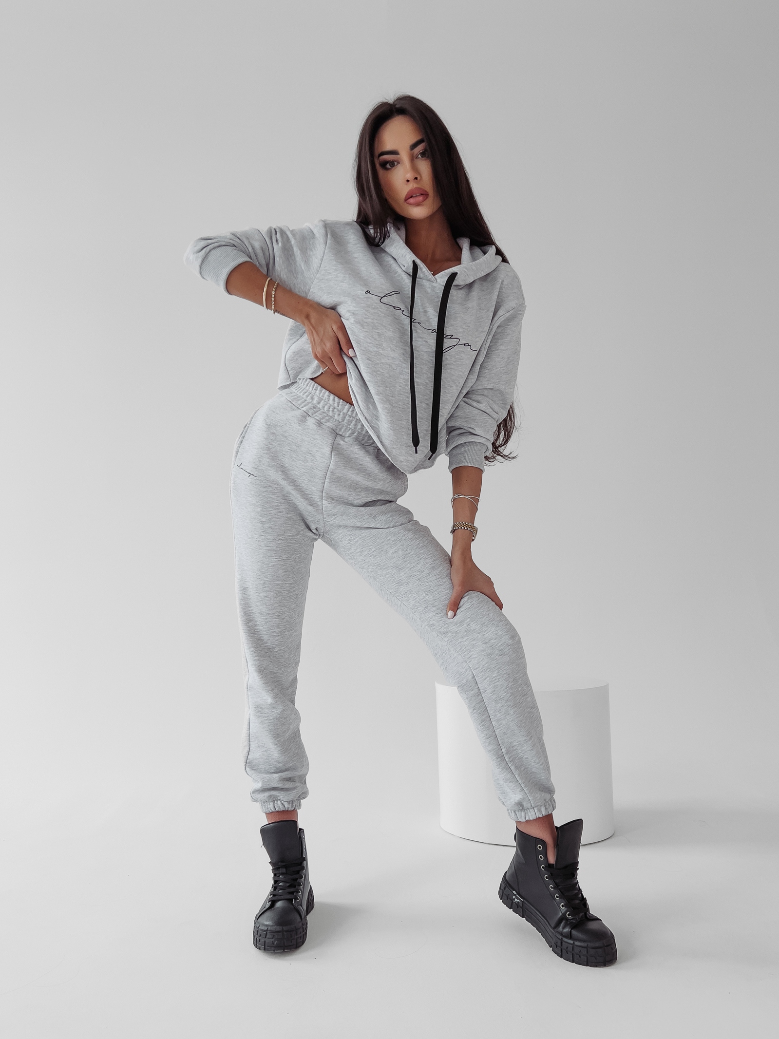 Komplet sportowy damski Nina Ola Voga szary