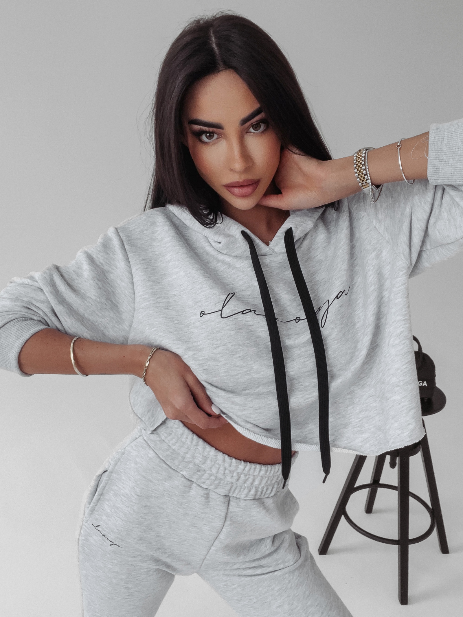 Komplet sportowy damski Nina Ola Voga szary